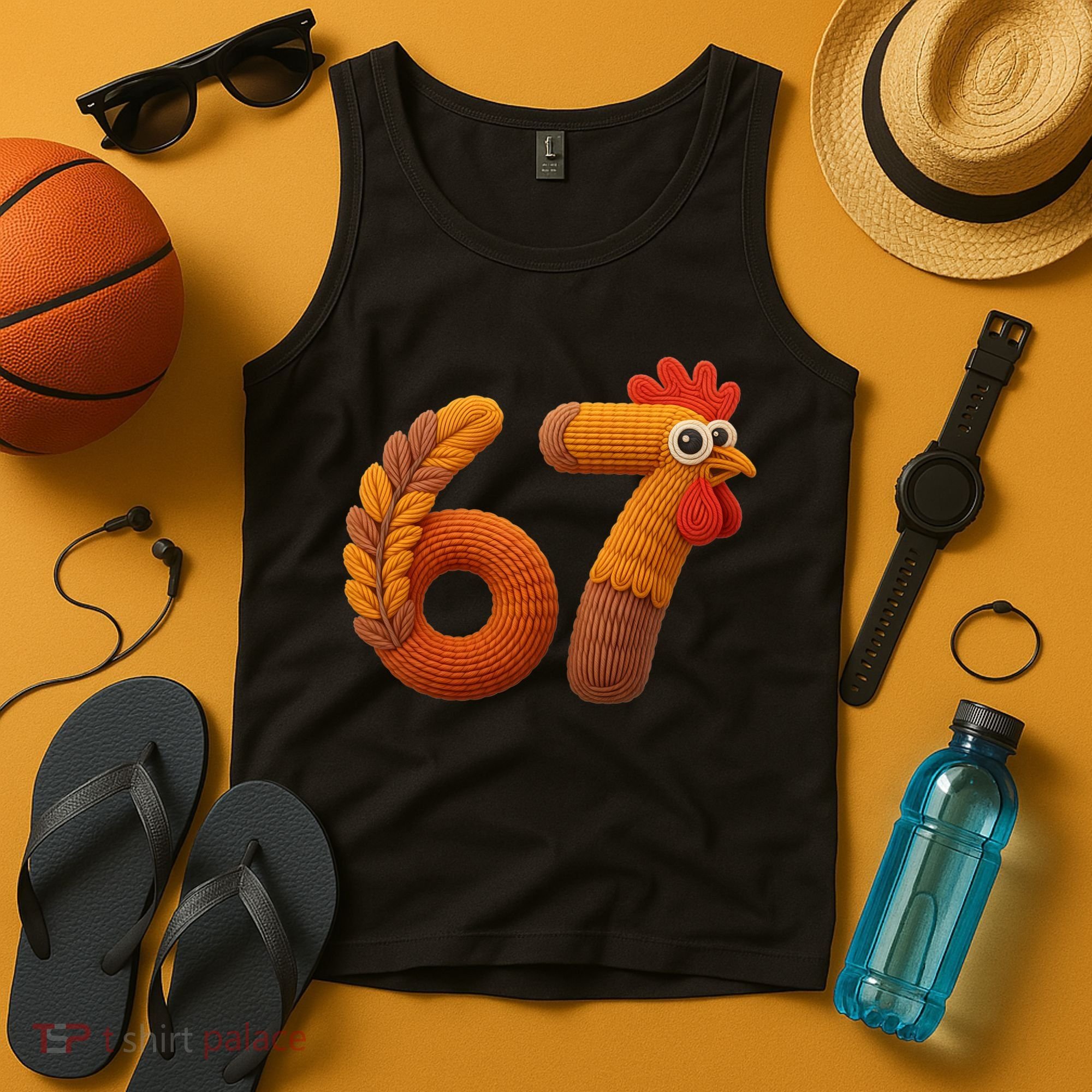 Faux Yarn Thanksgiving 67 Meme Sixty Seven Tank Top