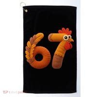 Faux Yarn Thanksgiving 67 Meme Sixty Seven Golf Towel thumb 0