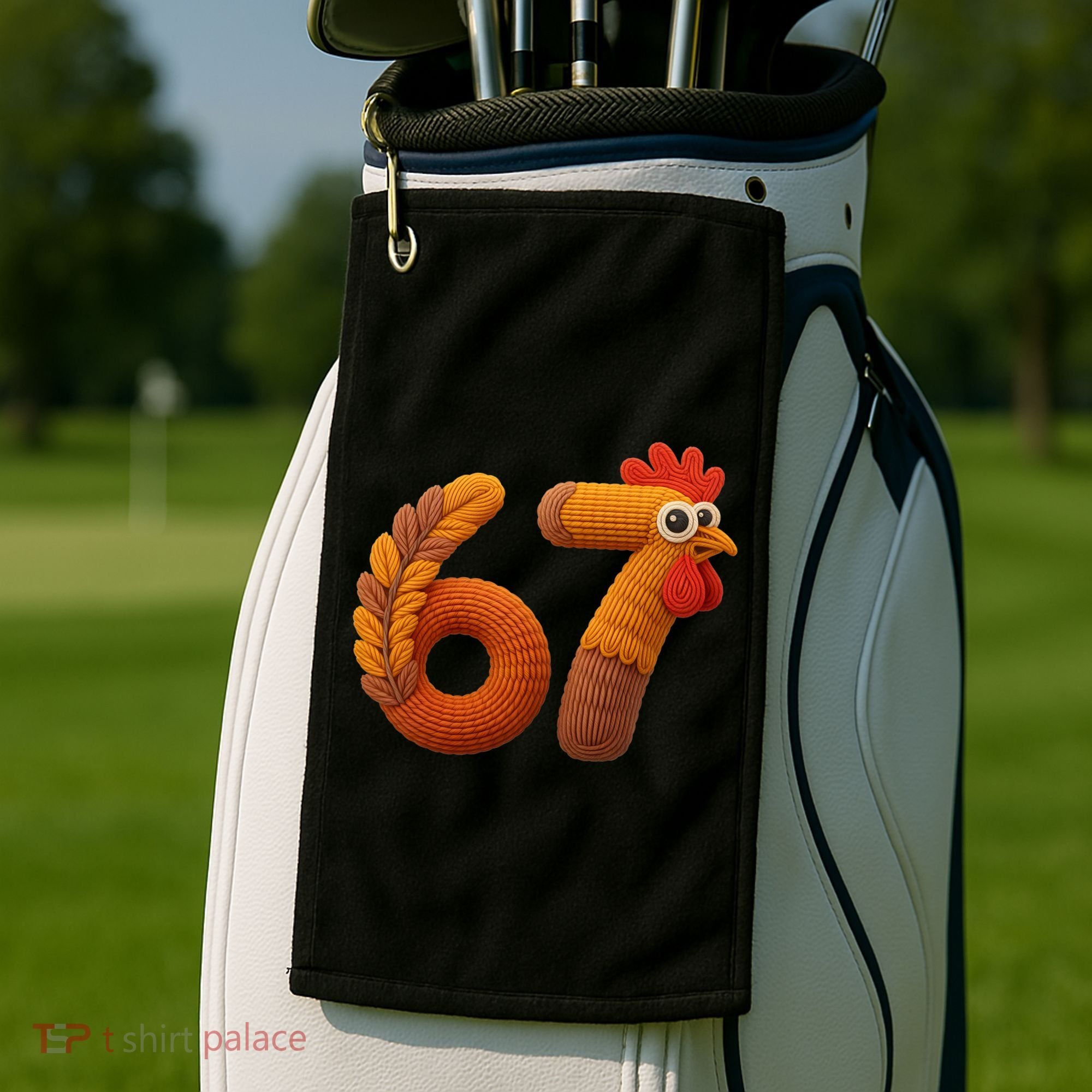 Faux Yarn Thanksgiving 67 Meme Sixty Seven Golf Towel