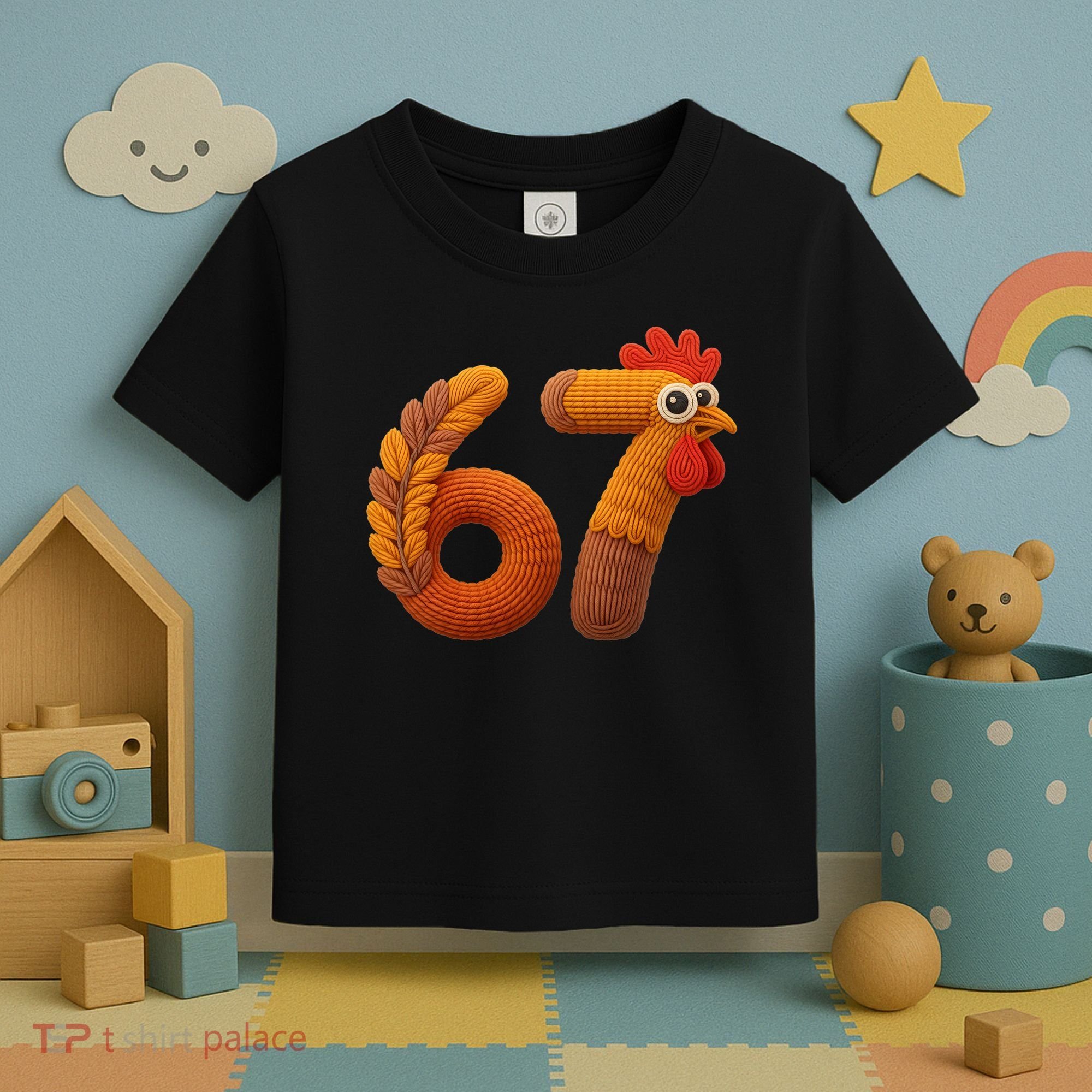 Faux Yarn Thanksgiving 67 Meme Sixty Seven Toddler T-Shirt