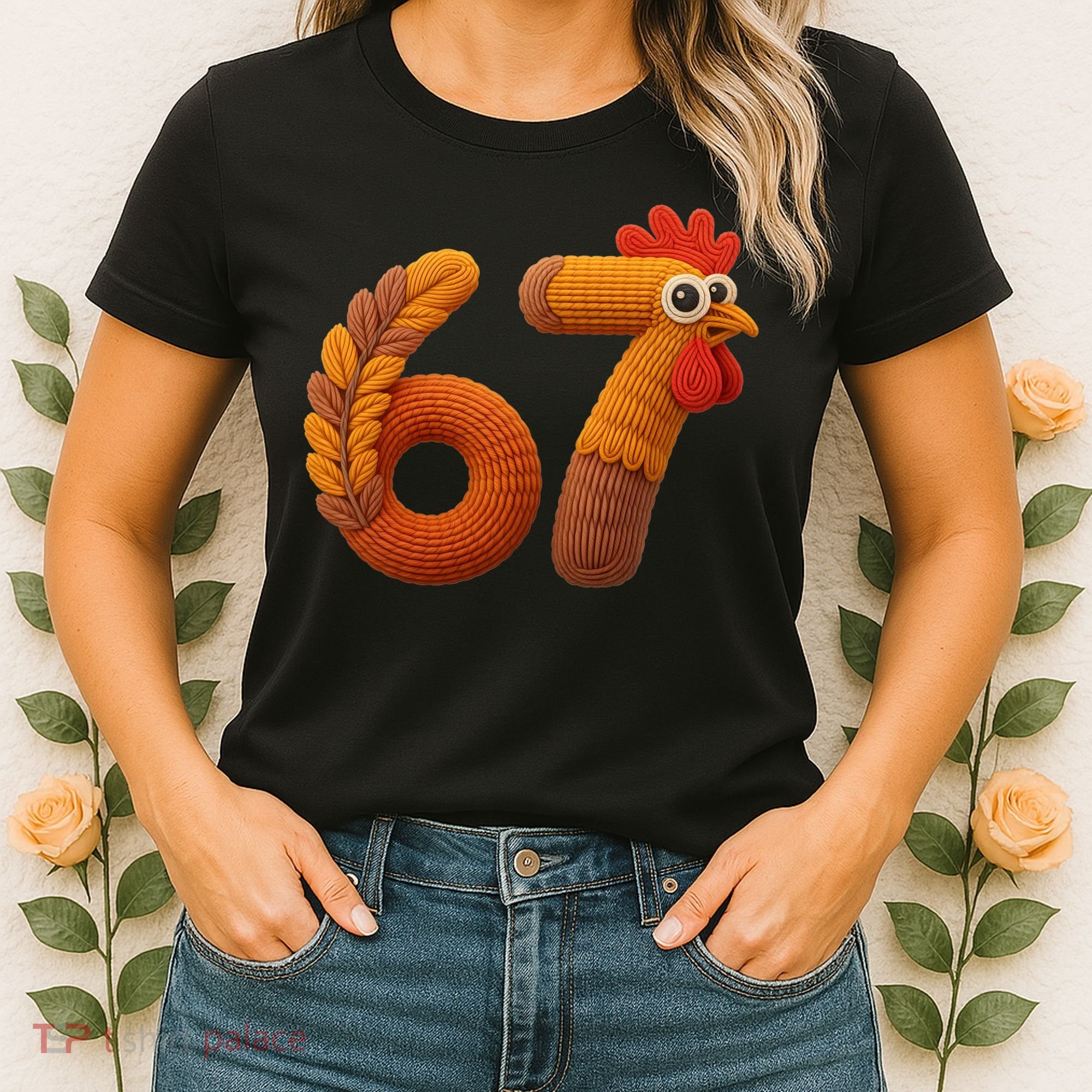 Faux Yarn Thanksgiving 67 Meme Sixty Seven Women's T-Shirt