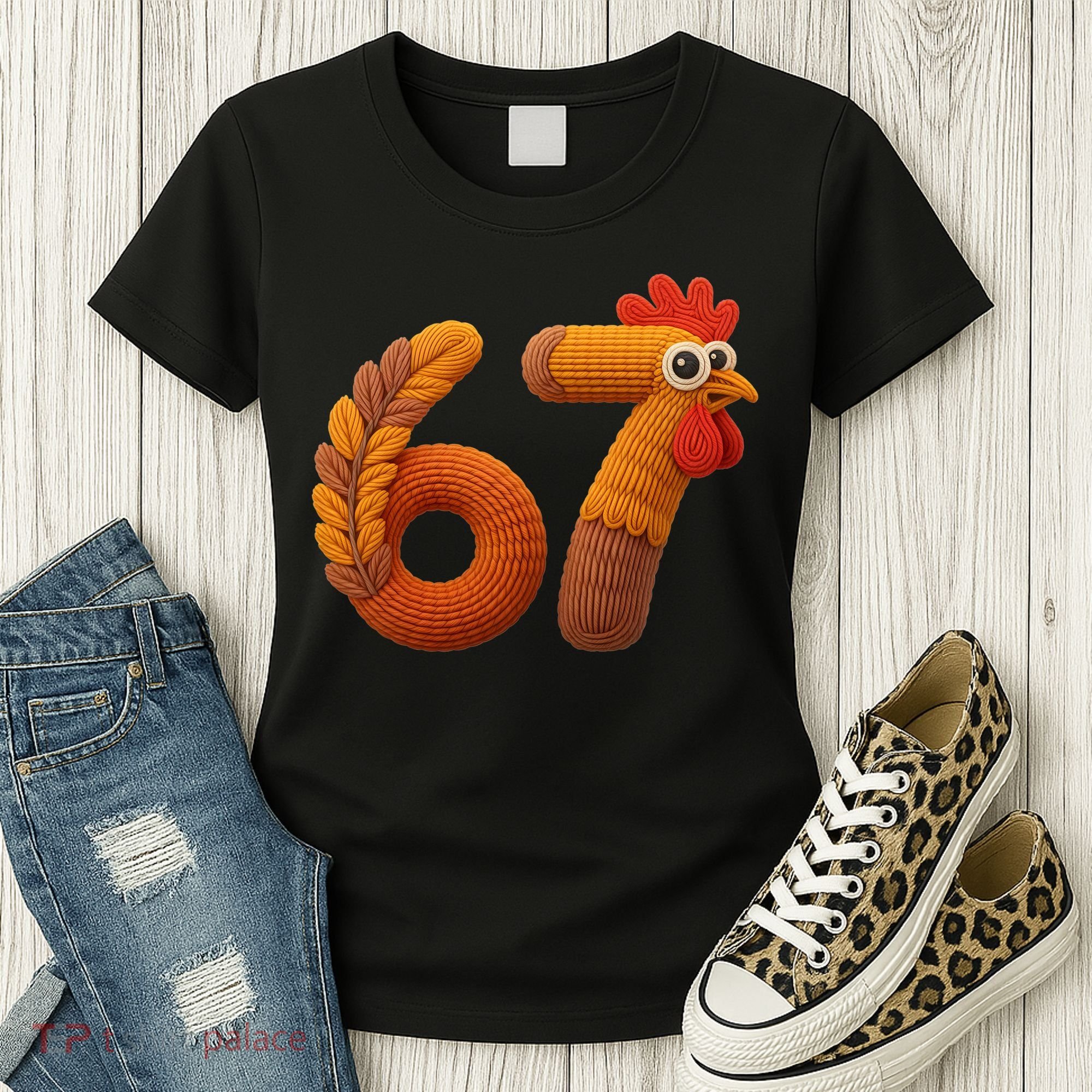 Faux Yarn Thanksgiving 67 Meme Sixty Seven Women's T-Shirt