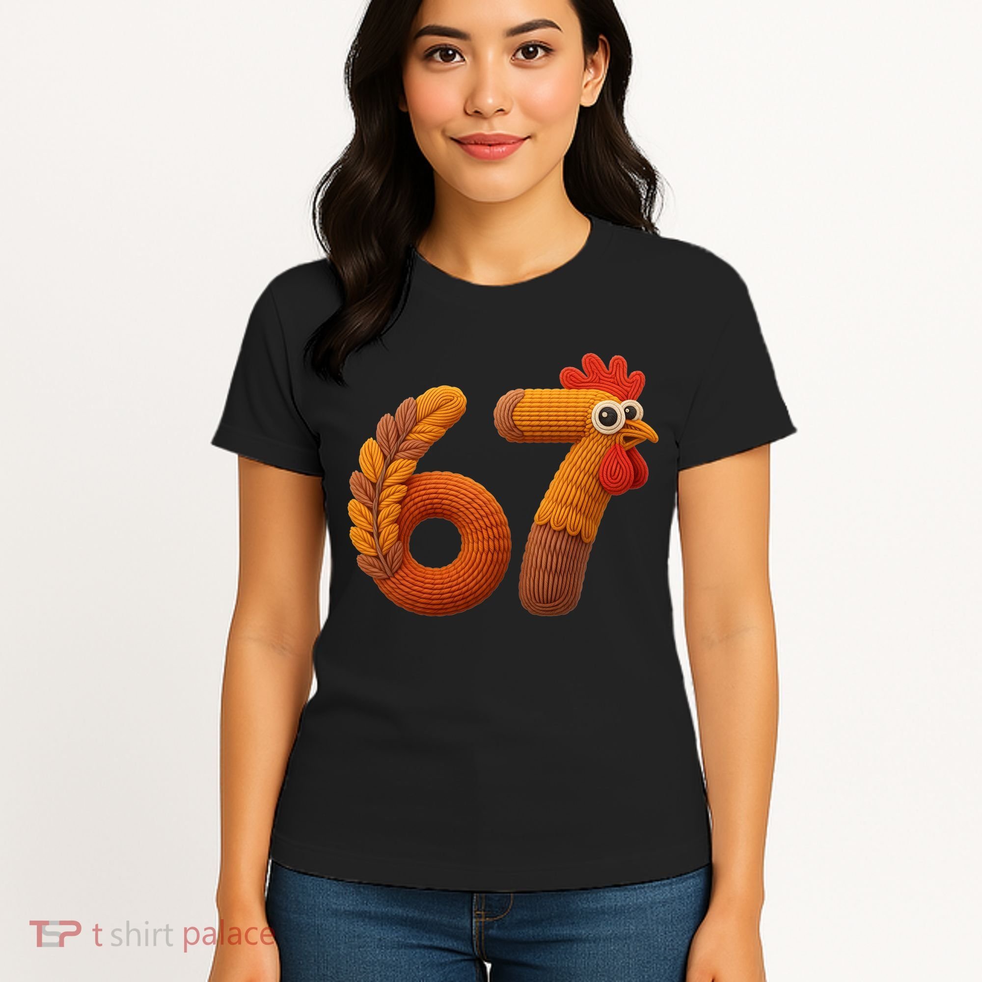 Faux Yarn Thanksgiving 67 Meme Sixty Seven Women's T-Shirt