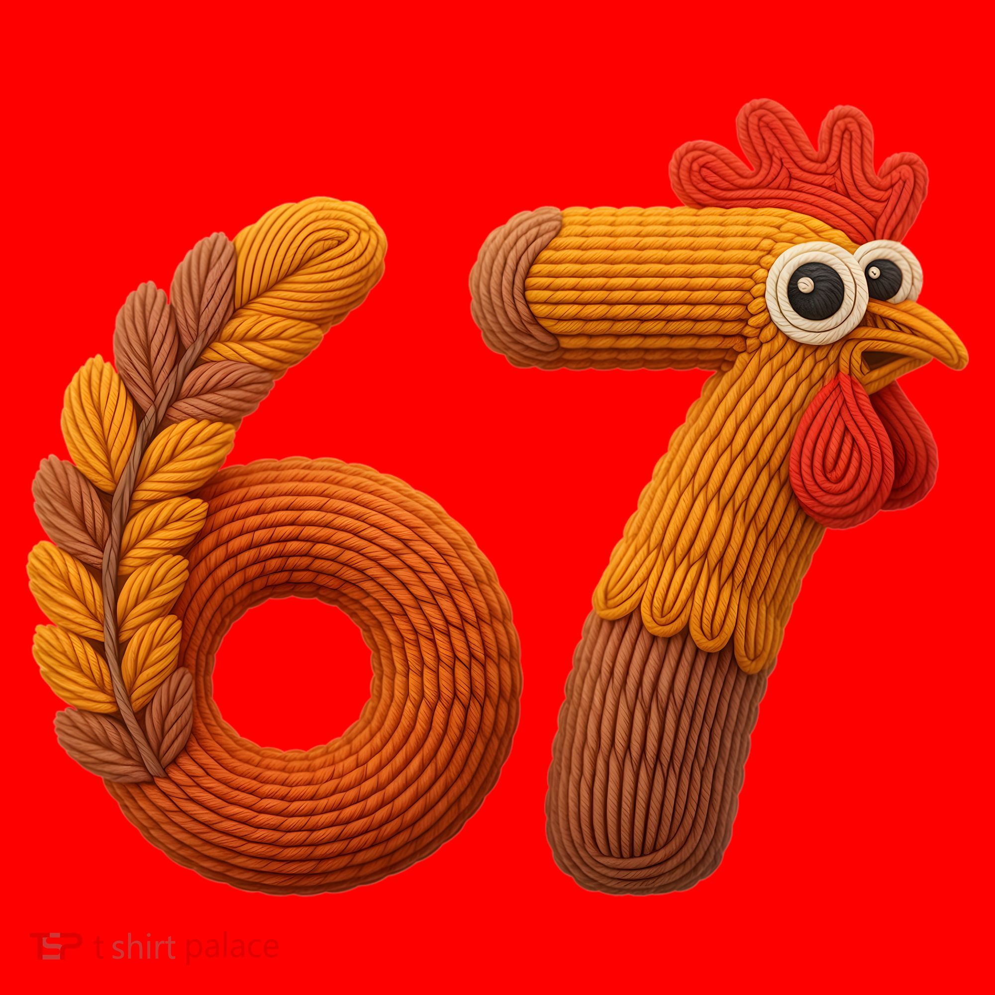 Faux Yarn Thanksgiving 67 Meme Sixty Seven Santa Hat