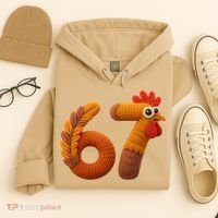 Faux Yarn Thanksgiving 67 Meme Sixty Seven Hoodie thumb 4
