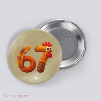 Faux Yarn Thanksgiving 67 Meme Sixty Seven Button