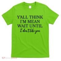 Funny Yall Think Im Mean Wait Until I Dont Like You T-Shirt thumb 0