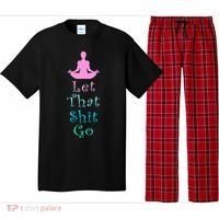 Funny Yoga Workout Gift Idea Let That Shit Go Gift Pajama Set thumb 0