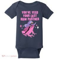Funny Youve Yeed Your Last Haw Partner Cowboy Fog Baby Bodysuit thumb 0