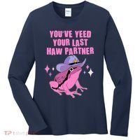 Funny Youve Yeed Your Last Haw Partner Cowboy Fog Women's Long Sleeve Shirt thumb 0