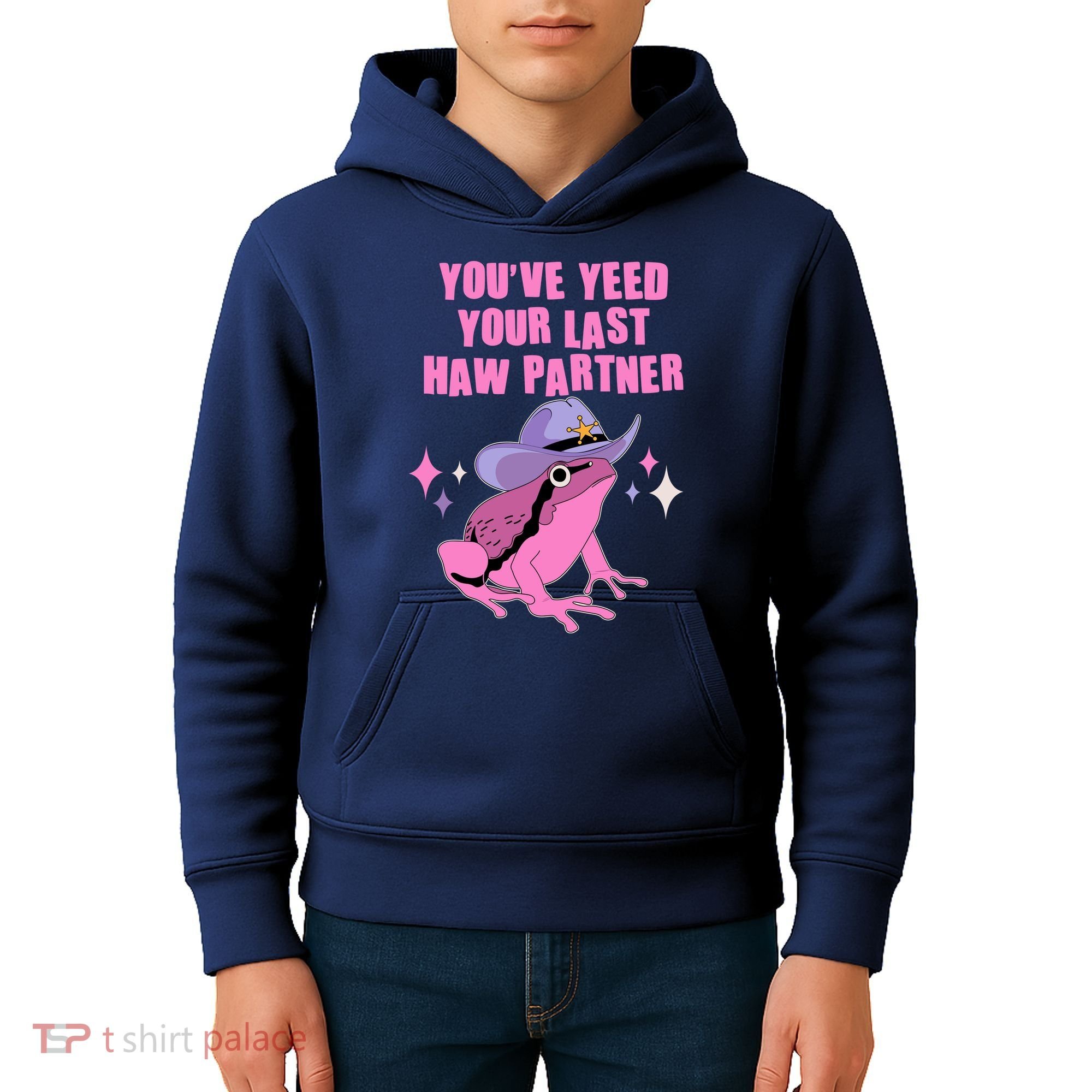 Funny Youve Yeed Your Last Haw Partner Cowboy Fog Kids Hoodie