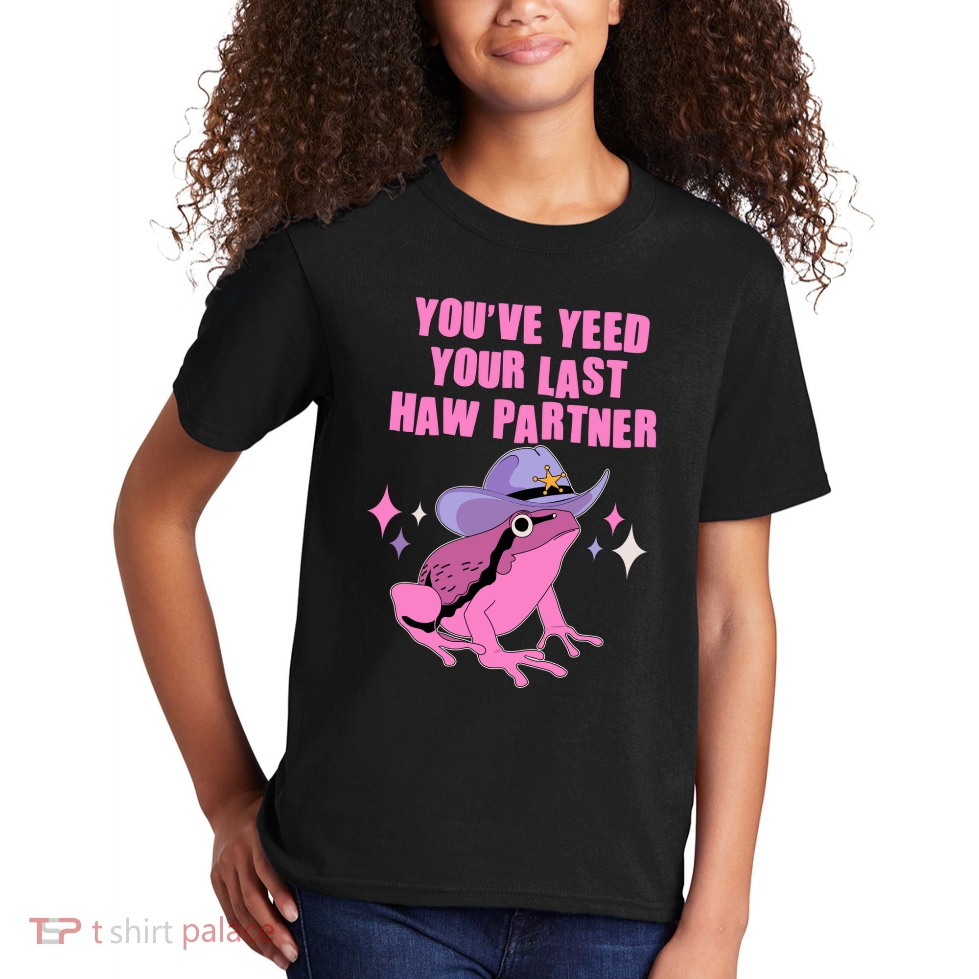 Funny Youve Yeed Your Last Haw Partner Cowboy Fog Kids T-Shirt