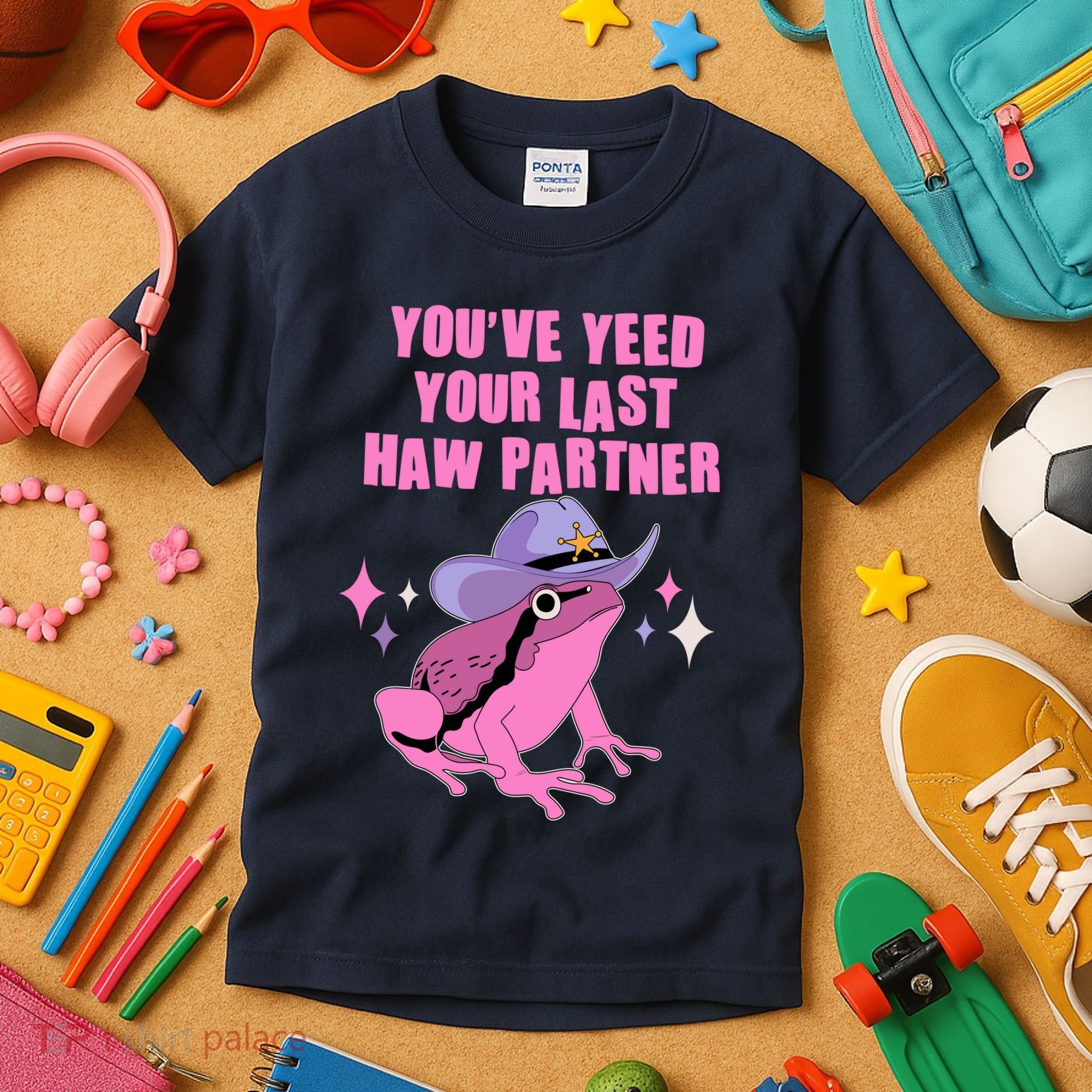Funny Youve Yeed Your Last Haw Partner Cowboy Fog Kids T-Shirt