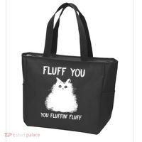 Fluff You You Fluffin' Fluff Funny Cat Kitten Tote Bag thumb 3