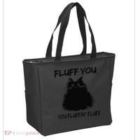 Fluff You You Fluffin Fluff Funny Cat Kitten Tote Bag thumb 2