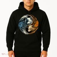 Fun Yin Yang Wolf Yin Yang Hoodie thumb 2