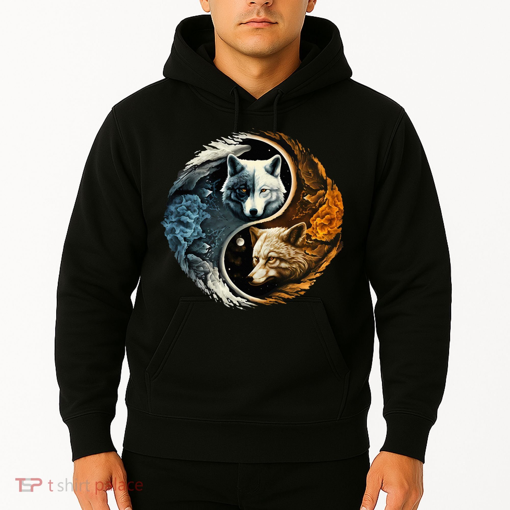Fun Yin Yang Wolf Yin Yang Hoodie