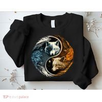 Fun Yin Yang Wolf Yin Yang Sweatshirt thumb 2