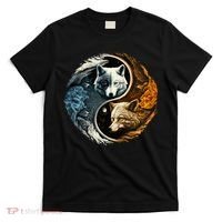 Fun Yin Yang Wolf Yin Yang T-Shirt thumb 0