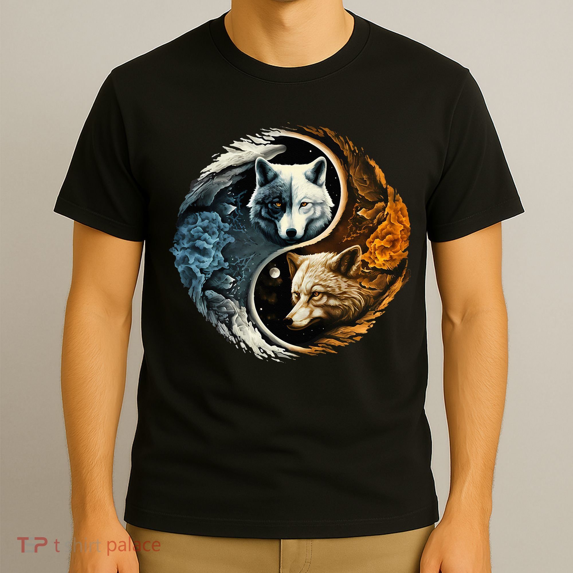 Fun Yin Yang Wolf Yin Yang T-Shirt