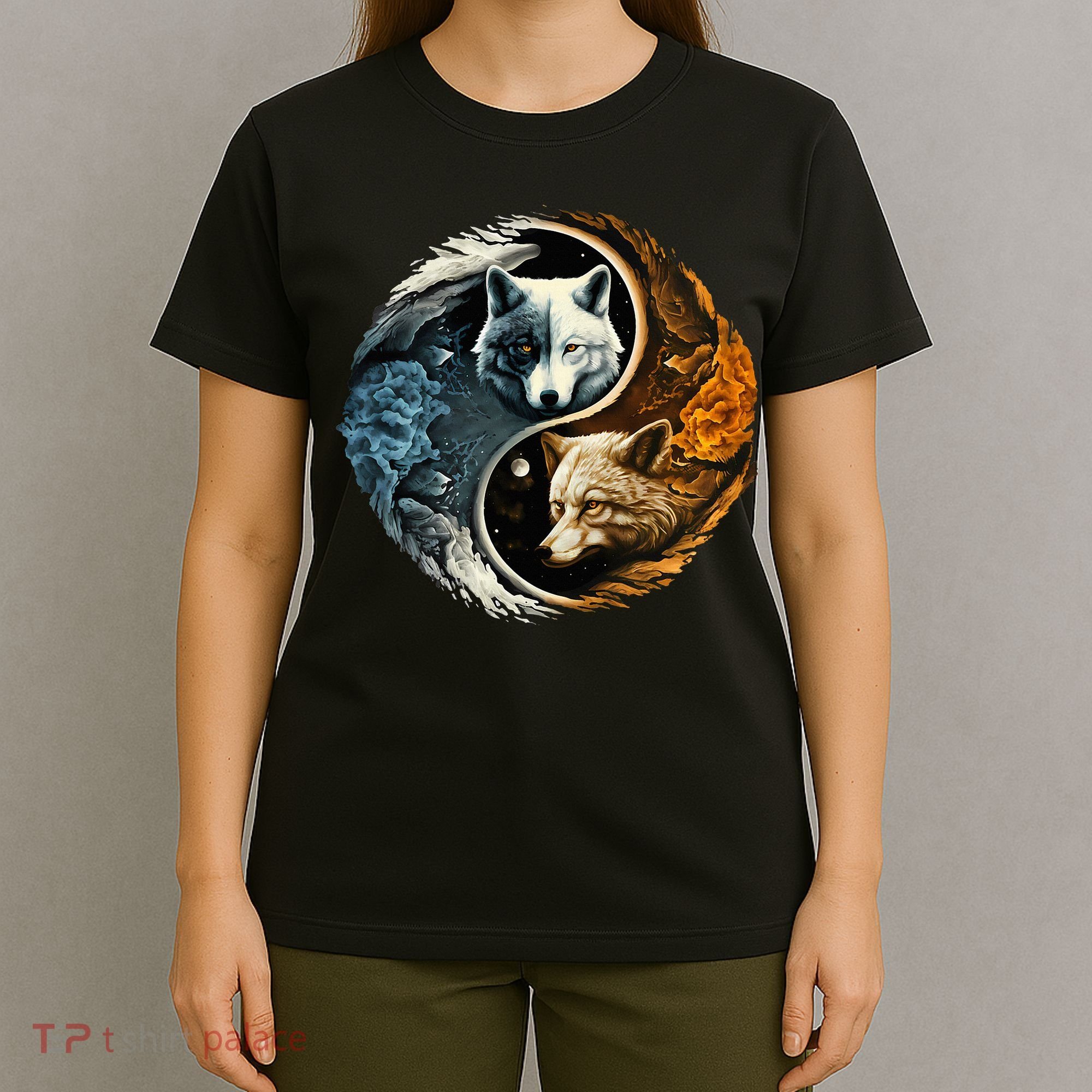 Fun Yin Yang Wolf Yin Yang T-Shirt