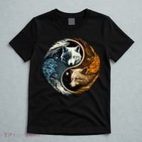 Fun Yin Yang Wolf Yin Yang T-Shirt thumb 5