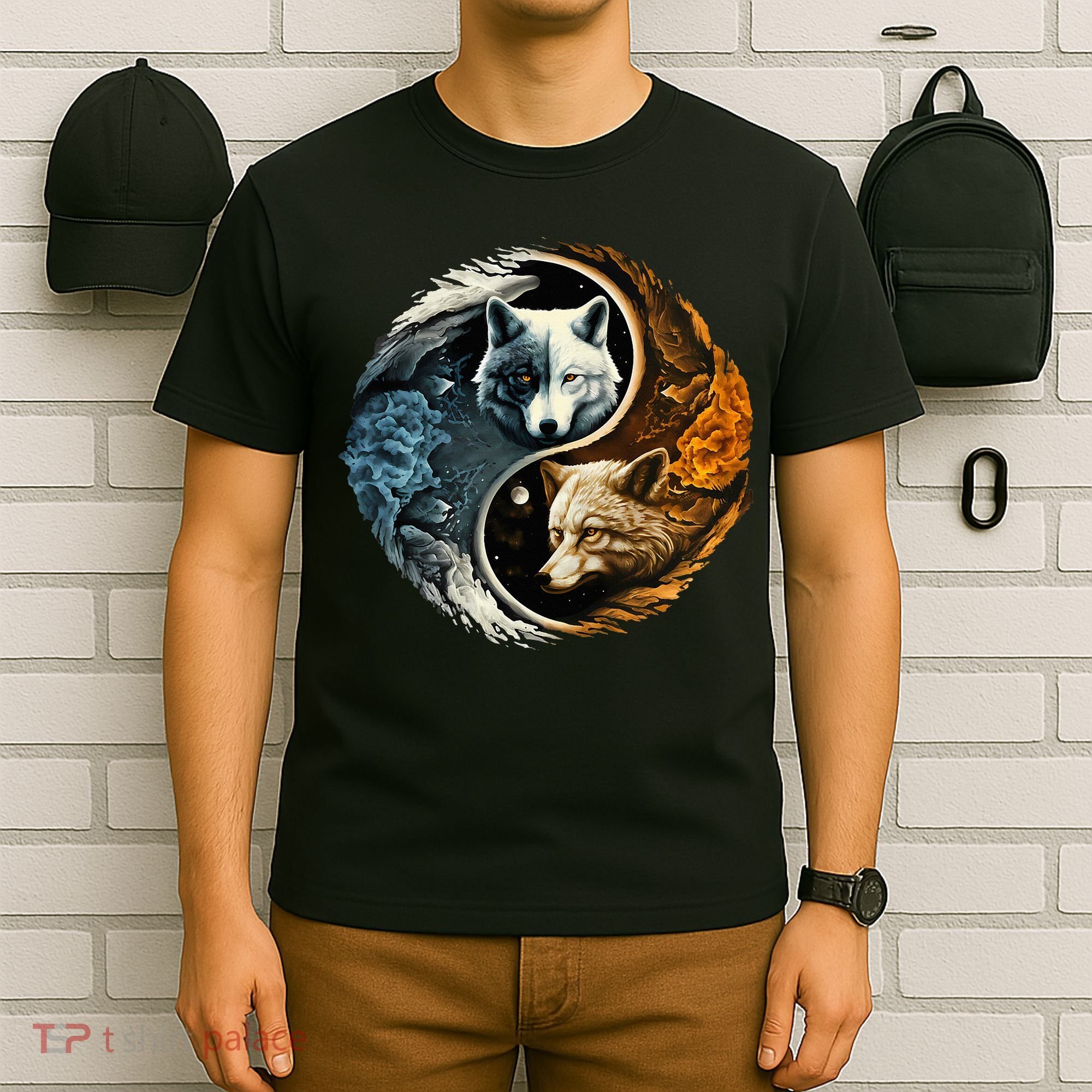 Fun Yin Yang Wolf Yin Yang T-Shirt