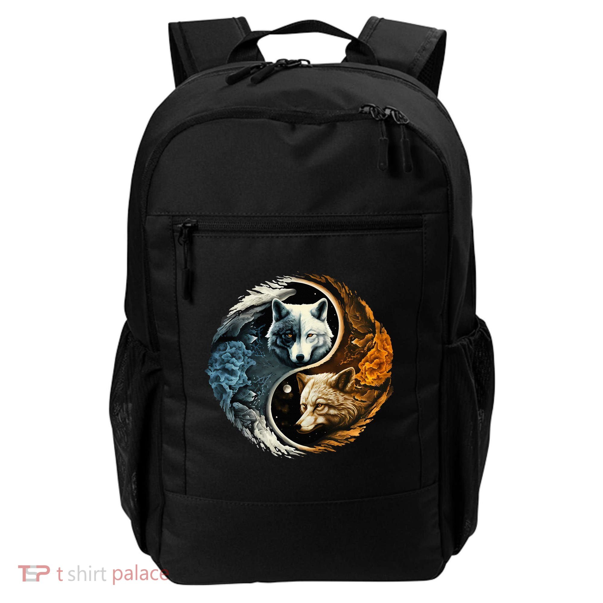 Fun Yin Yang Wolf Yin Yang Backpack