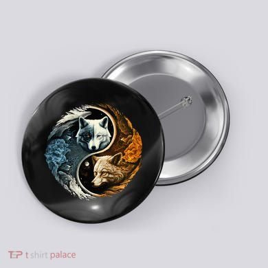 Fun Yin Yang Wolf Yin Yang Button