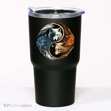 Fun Yin Yang Wolf Yin Yang Tumbler