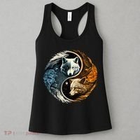 Fun Yin Yang Wolf Yin Yang Women's Tank Top thumb 3