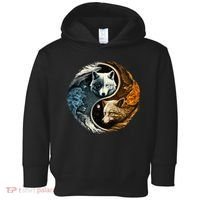 Fun Yin Yang Wolf Yin Yang Toddler Hoodie thumb 0