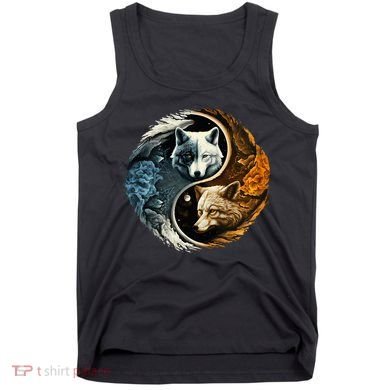 Fun Yin Yang Wolf Yin Yang Tank Top