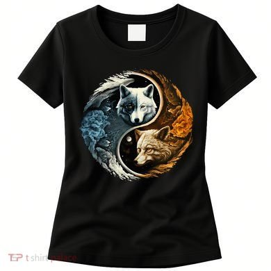 Fun Yin Yang Wolf Yin Yang Women's T-Shirt