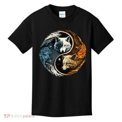 Fun Yin Yang Wolf Yin Yang Kids T-Shirt