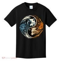 Fun Yin Yang Wolf Yin Yang Kids T-Shirt thumb 0