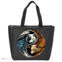 Fun Yin Yang Wolf Yin Yang Tote Bag thumb 0