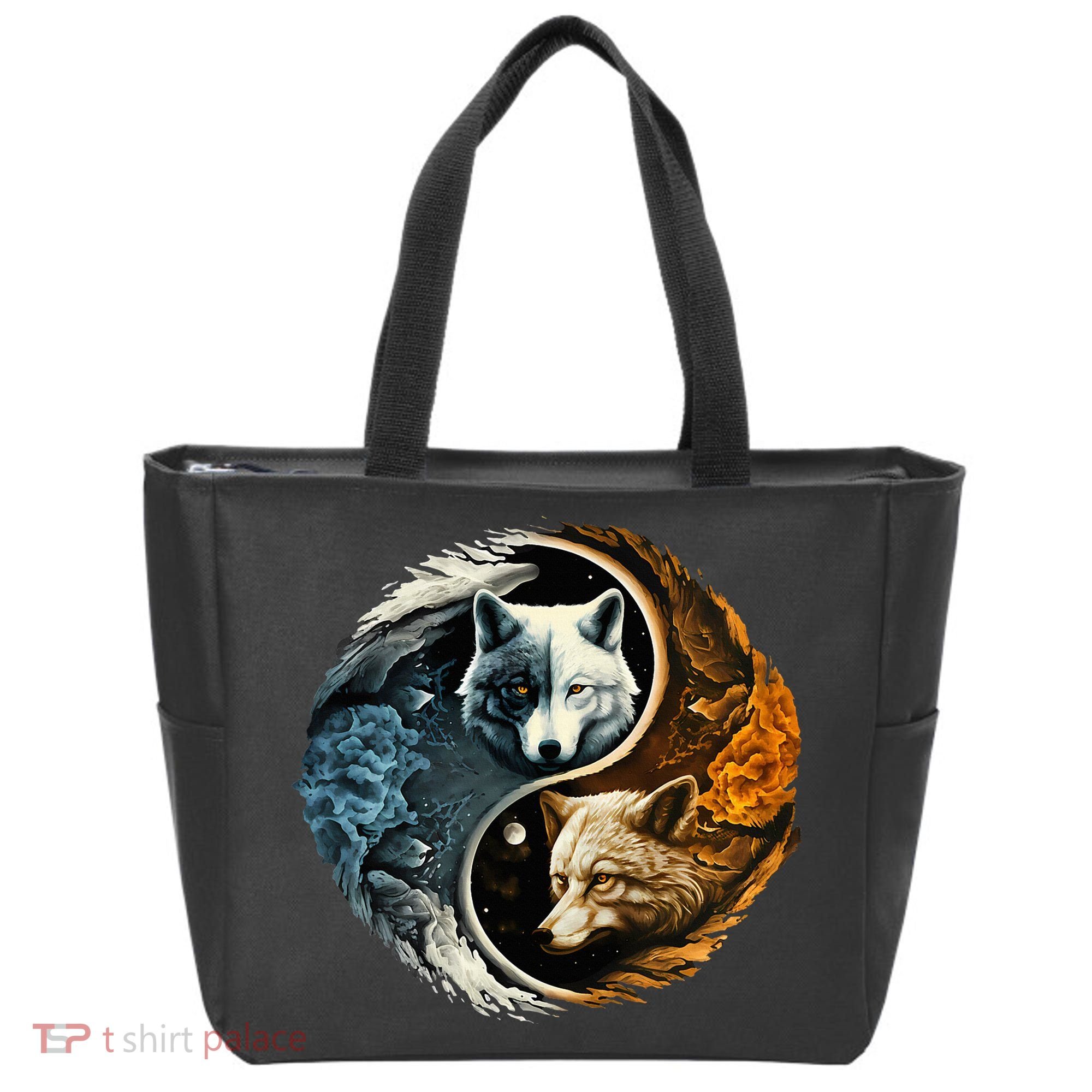 Fun Yin Yang Wolf Yin Yang Tote Bag