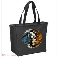 Fun Yin Yang Wolf Yin Yang Tote Bag thumb 2