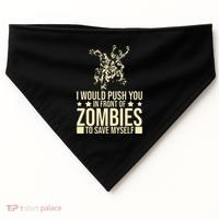 Funny Zombie Apocalypse Survivor Living Dead Zombies USA-Made Doggie Bandana thumb 0