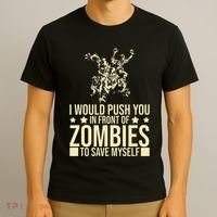 Funny Zombie Apocalypse Survivor Living Dead Zombies T-Shirt thumb 3