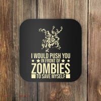 Funny Zombie Apocalypse Survivor Living Dead Zombies Coaster thumb 0