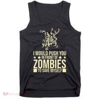 Funny Zombie Apocalypse Survivor Living Dead Zombies Tank Top thumb 0