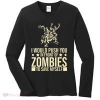 Funny Zombie Apocalypse Survivor Living Dead Zombies Women's Long Sleeve Shirt thumb 0