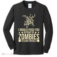 Funny Zombie Apocalypse Survivor Living Dead Zombies Kids Long Sleeve Shirt thumb 0