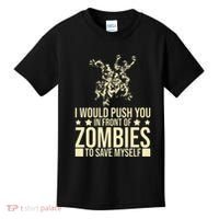 Funny Zombie Apocalypse Survivor Living Dead Zombies Kids T-Shirt thumb 0