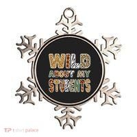 Fun Zoo Animal Print Teacher Wild About My Students Ornament thumb 0