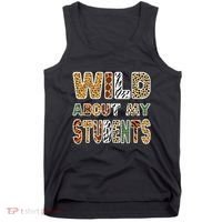 Fun Zoo Animal Print Teacher Wild About My Students Tank Top thumb 0