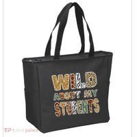 Fun Zoo Animal Print Teacher Wild About My Students Tote Bag thumb 2