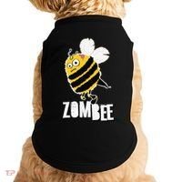 Funny Zombee Bee Zombie Halloween Bumblebee Brain Spooky Pun Doggie Tank thumb 0